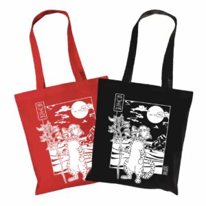 totebags bolsos algodon serigrafia serigrafiados impresion estampa güiña felino gato ague