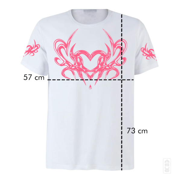 Polera - San Valentín corazón liquid metal - Imagen 2