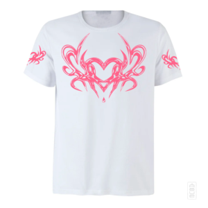 polera estampada corazon liquid metal san valentin amor